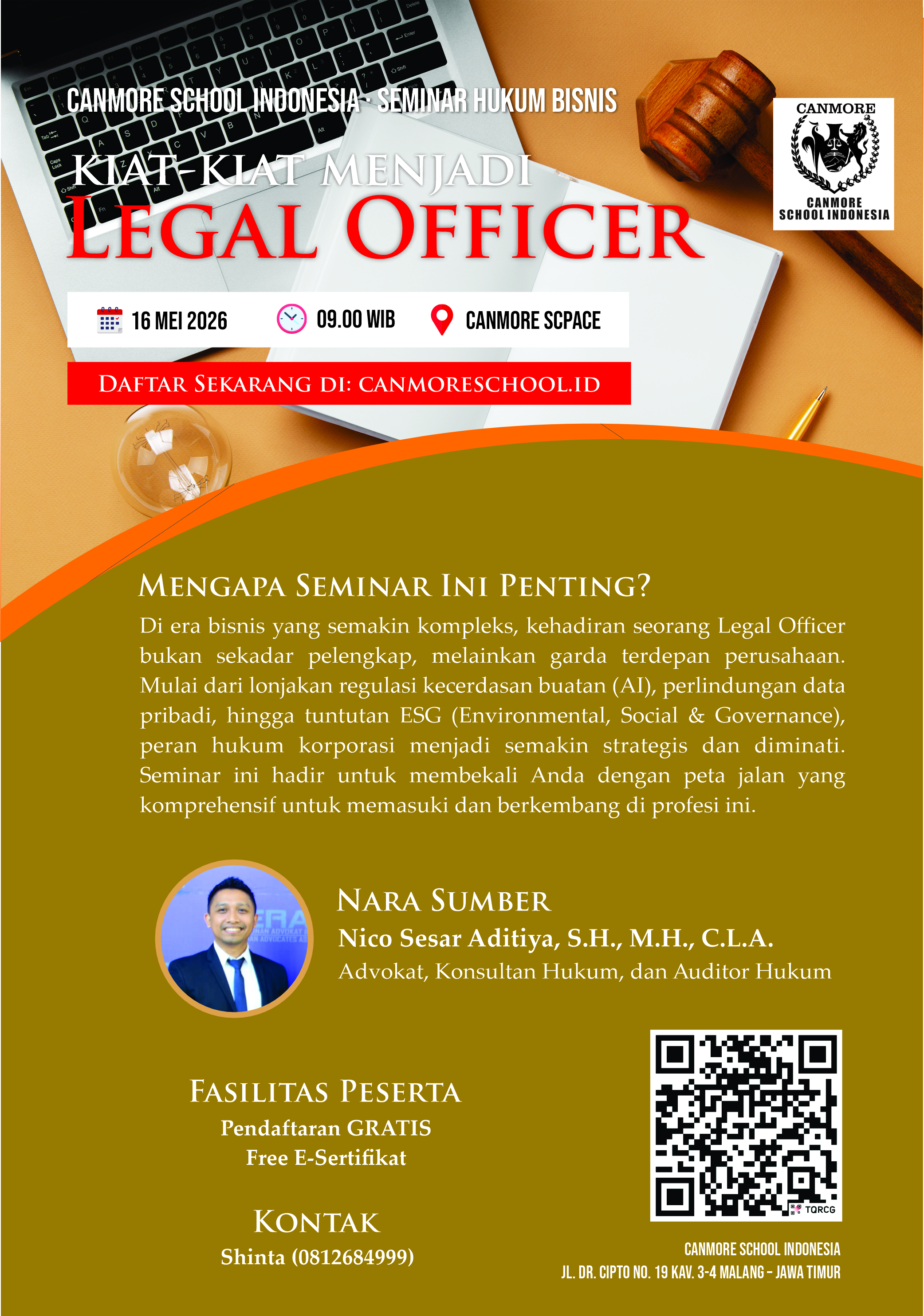 Seminar Hukum Bisnis: Kiat-kiat menjadi Legal Officer